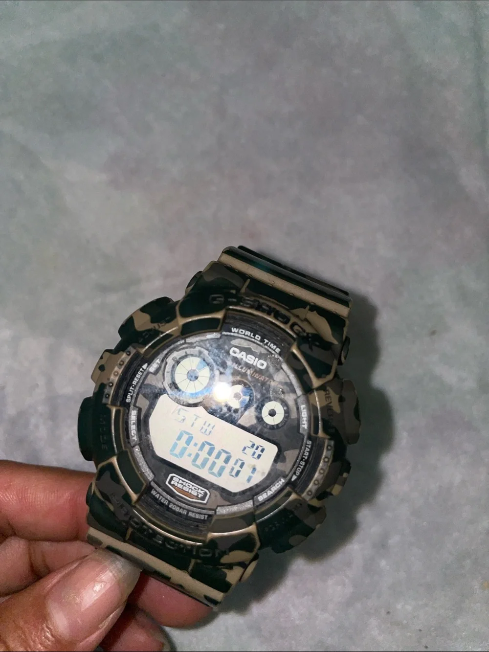 G shock Casio Digital Sports Watch - Tan & Black